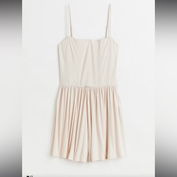 H&M Light Beige Jersey Romper Size XL - Picture 3 of 11